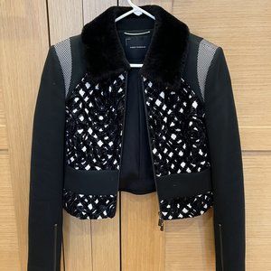 Robert Rodriguez Black Faux Fur Jacket